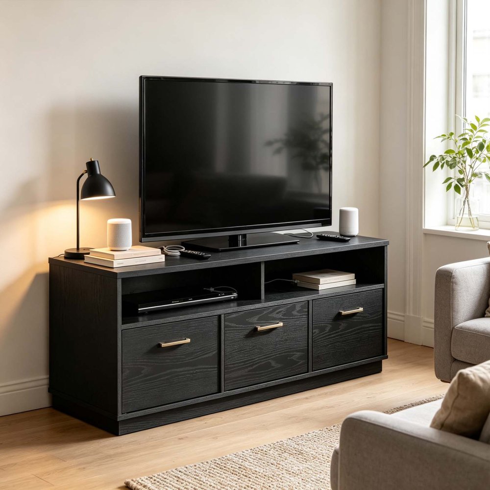 Classic 3-Door TV Stand Cabinet for TVs up to 50"
