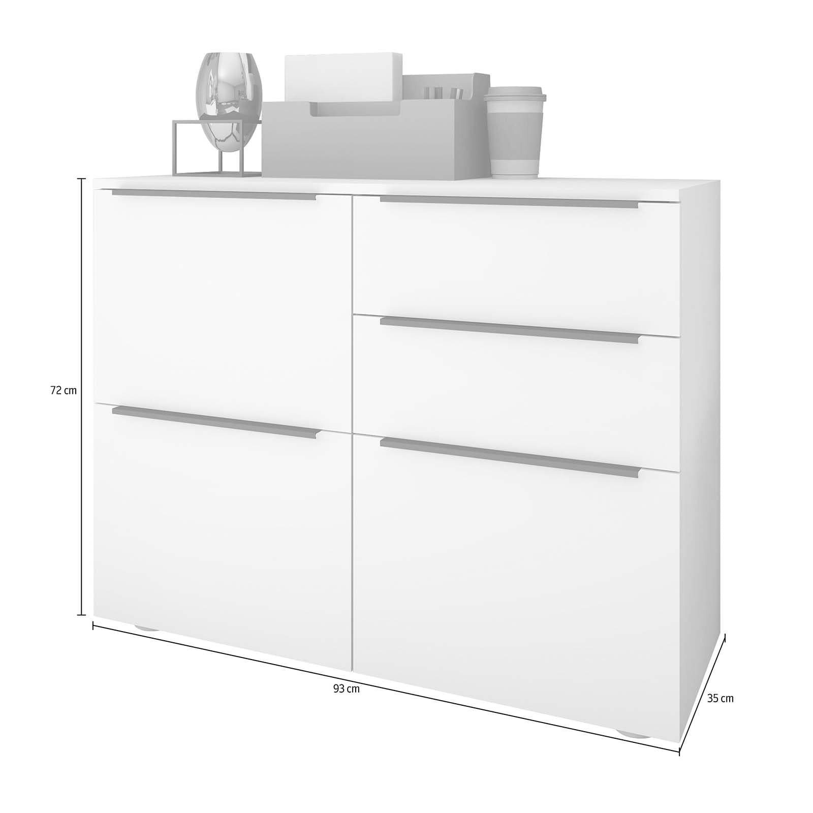 White 2 Doors Document Organizer for Workstation - dimensions