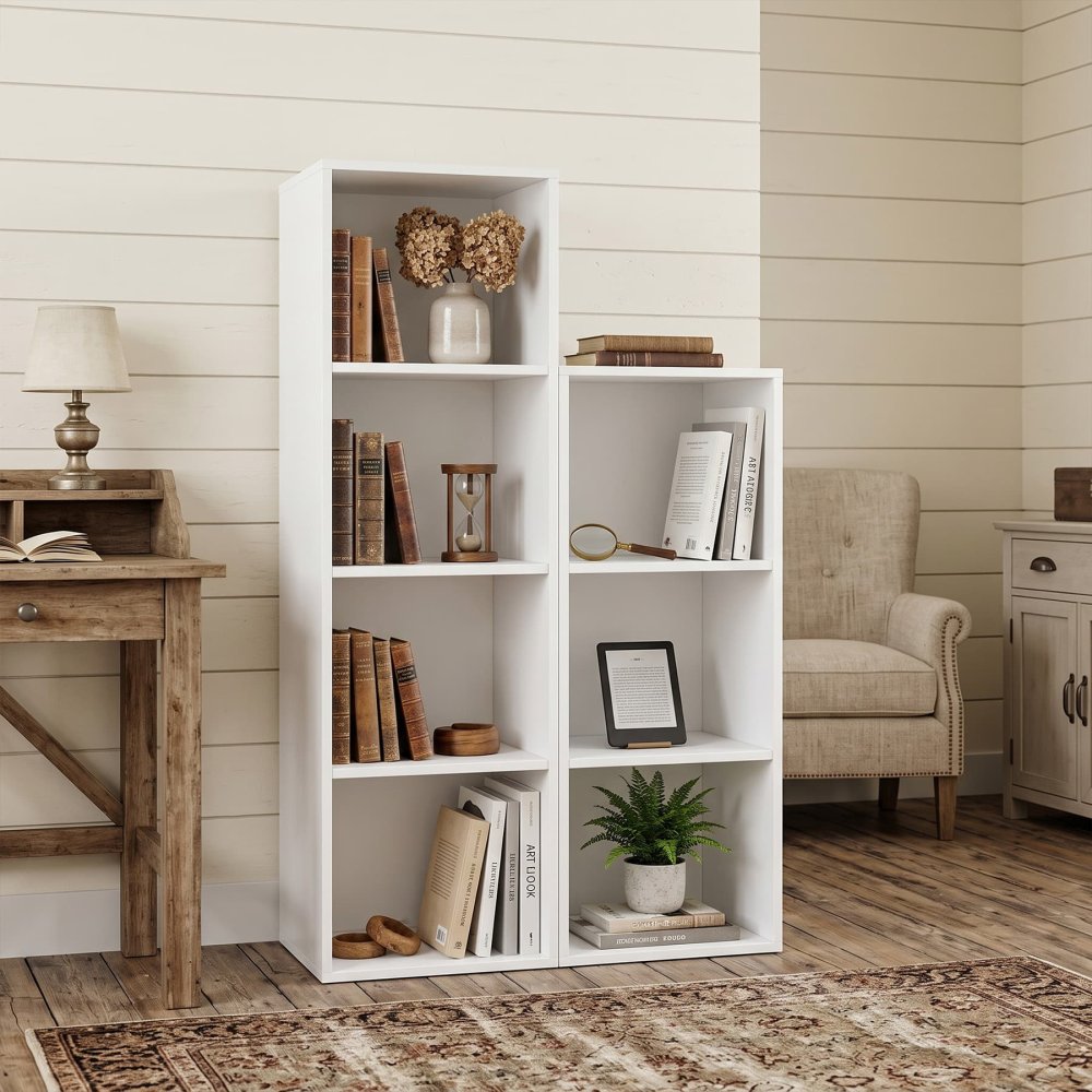 Freely Combinable 4 Tier Cube Shelf Unit