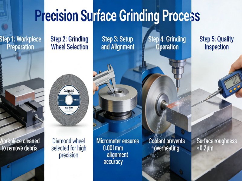 Precision surface grinding process