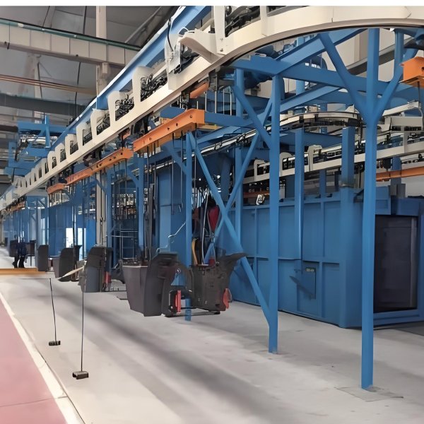 Suspension chain shot blasting machine