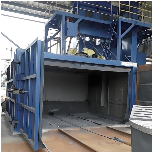 Trolley type shot blasting cleaning machine