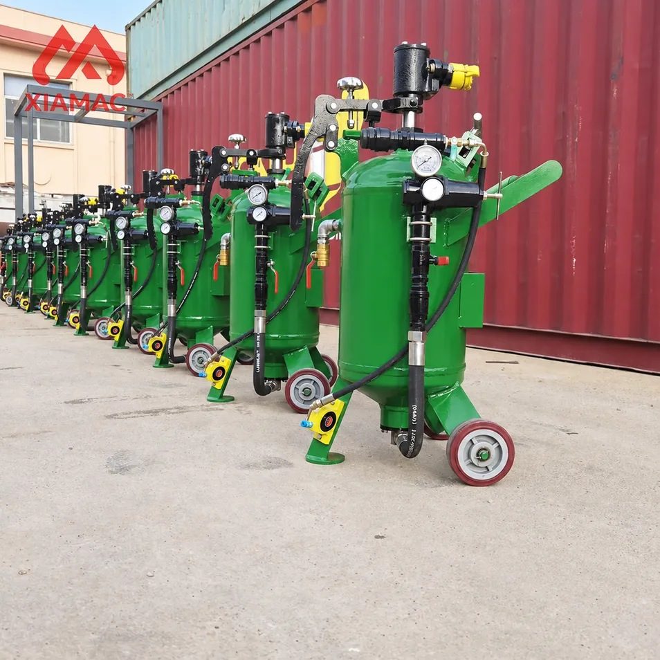 Portable Semi Automatic Sandblasting Machine High Pressure Sand Blaster Abrasive Blasting Equipment for Rust Paint Removal Surface Cleaning Polishing