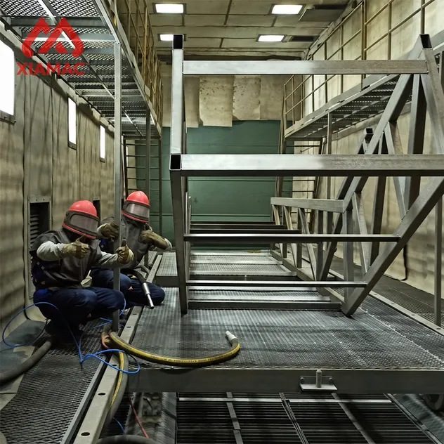 Industrial Sandblasting Room Sand Blasting Booth Abrasive Blasting Chamber Metal Surface Cleaning Rust Removal Equipment