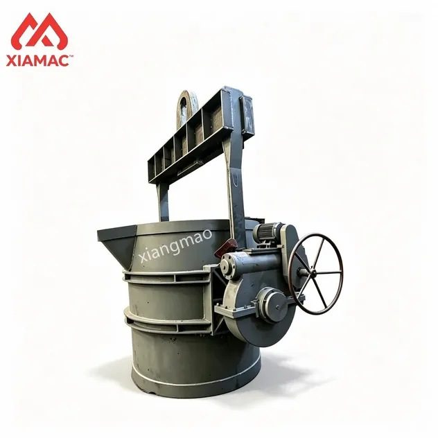 Heavy Duty Refractory Lined Foundry Hot Metal Ladle for Molten Iron Transfer and Spheroidizing Treatment/Manual Tilting Pouring Ladle
