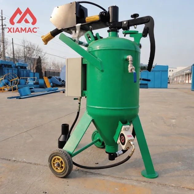 Portable Semi Automatic Sandblasting Machine High Pressure Sand Blaster Abrasive Blasting Equipment for Rust Paint Removal Surface Cleaning Polishing