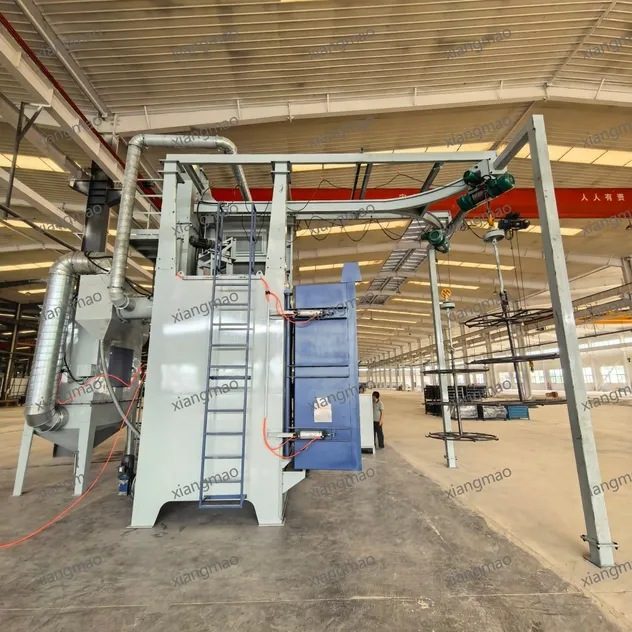Durable Q37 Double Hook Hanger Shot Blasting Equipment Overhead Hook Sand Blaster Steel Structure Surface Cleaning Machine Foundry Casting Weldment Rust Remover