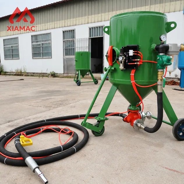 Portable Semi-Automatic Sandblaster High Pressure Cleaner Pump for Burnishing Rust Removal Polishing Surface Finishing