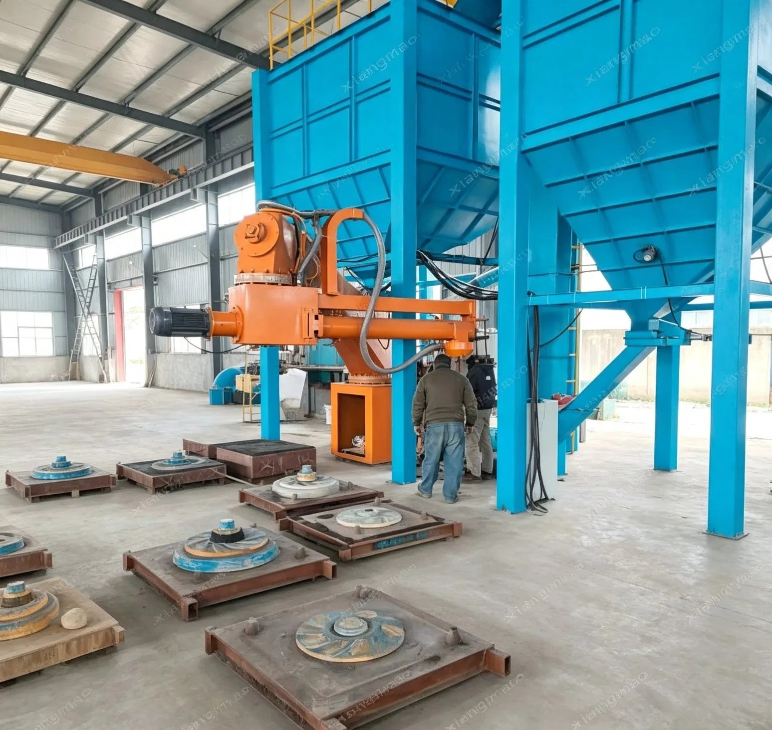 Automatic Stable Furan Resin Sand Processing No-Bake Molding Line Resin Sand Casting Line Sand Reclamation Regeneration Equipment Foundry Shot Blasting Machine