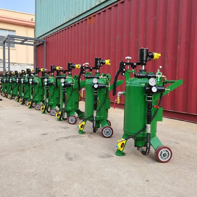 Portable Sandblasting Machine Heavy Duty Mobile Pressure Blast Pot with 20-100L Tank for Rust Paint Removal Surface Prep CE
