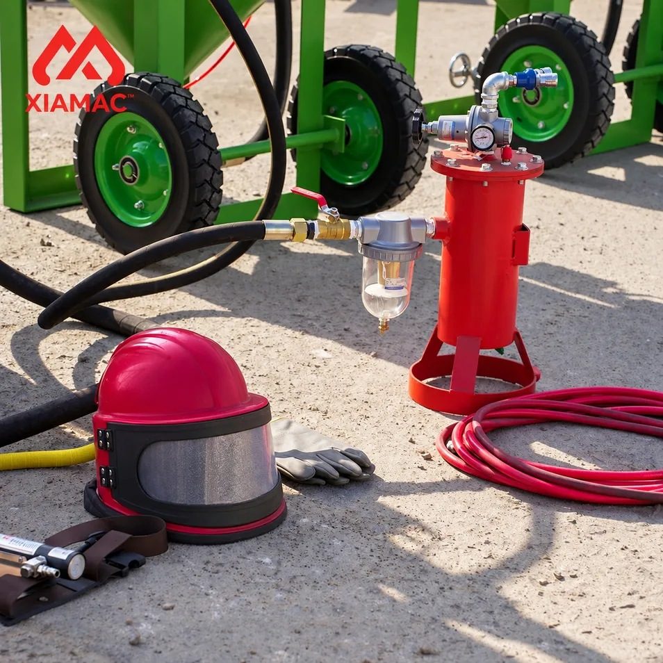 Mini Mobile Sandblaster/Sand Blasting Tank/ Sand Blasting Pot Pressure Air
