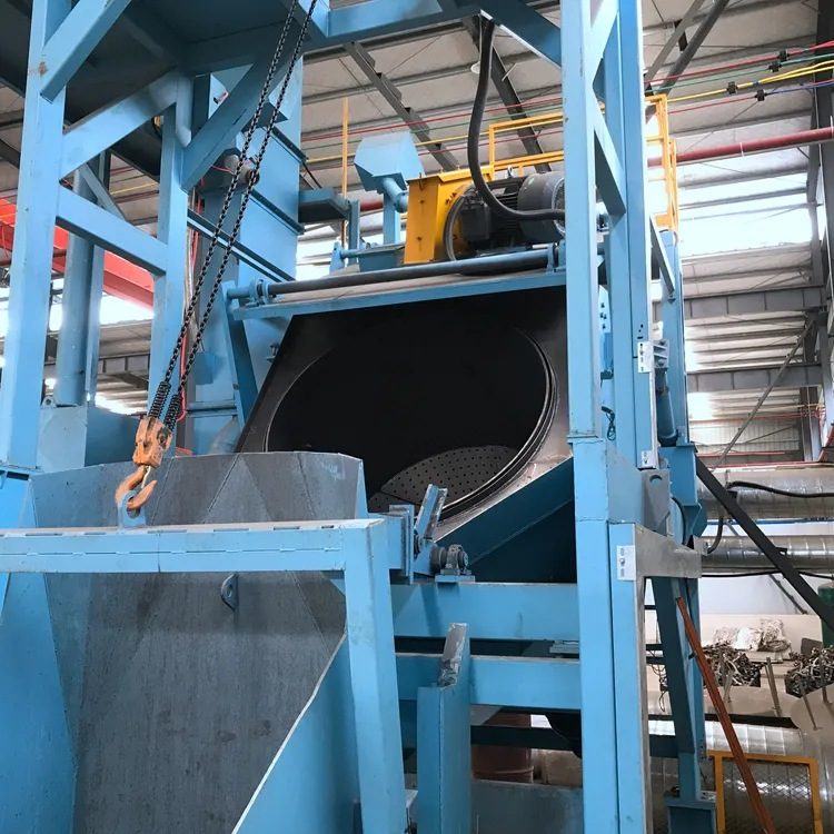 Advanced Inclined Drum Shot Blasting Machine for Superior Surface Finishing/Sandblasting Machine/Rotary Drum Tilt Drum Cylinder Shot Blasting Machine