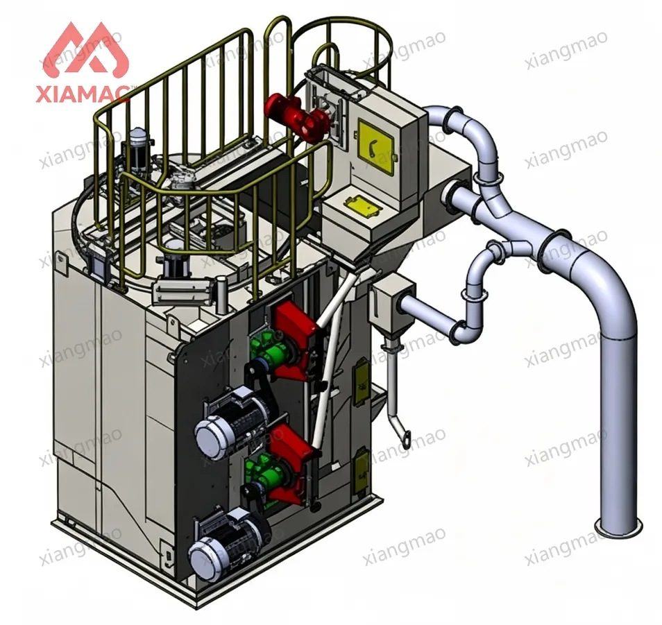 Qd34 Rotary Table Hook Shot Blaster for Aluminum Die Castings & Construction Structural Parts