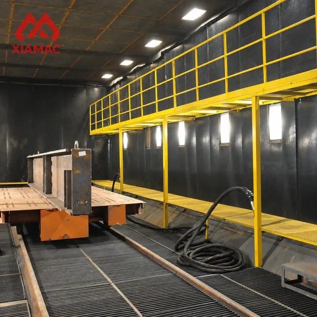 Industrial Sand Blasting Room Modular Sandblasting Booth Abrasive Blasting Equipment for Large Steel Structures Castings Weldments Surface Cleaning