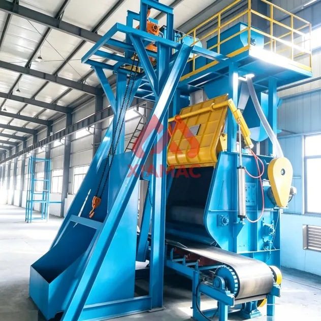 Q3220 Rubber Crawler Belt Shot Blasting Machine, Automatic Tumble Type Metal Surface Cleaning Abrator