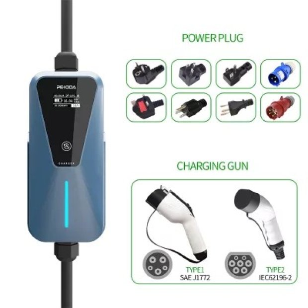 Portable electric vehicle charger for home