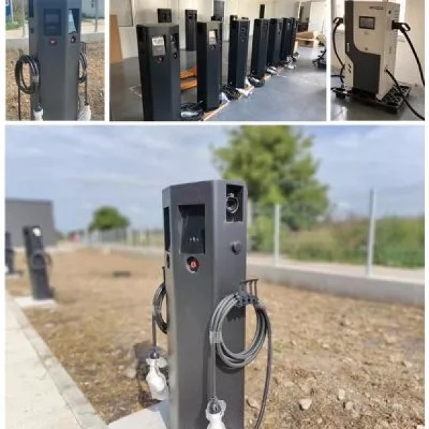 Space-efficient EV charging station