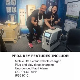 DC EV charger with multi-color status LED