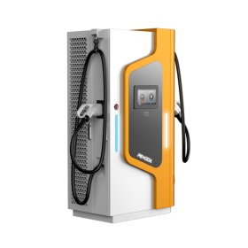 Commercial EV DC charging station orange