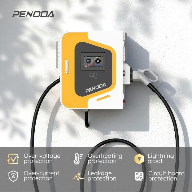 Commercial EV charger safety protection