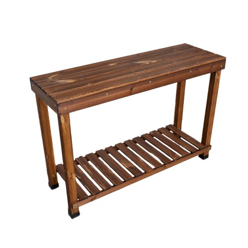 Soporte de madera para macetas de pie