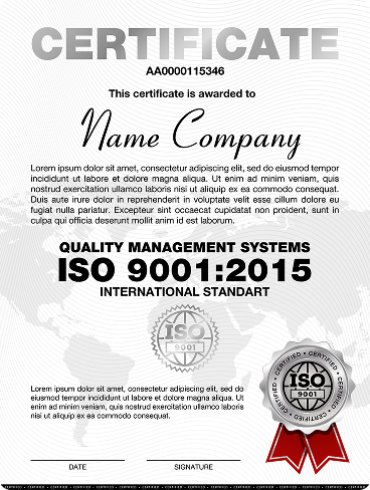 ISO 9001:2015 Quality Management System Certification