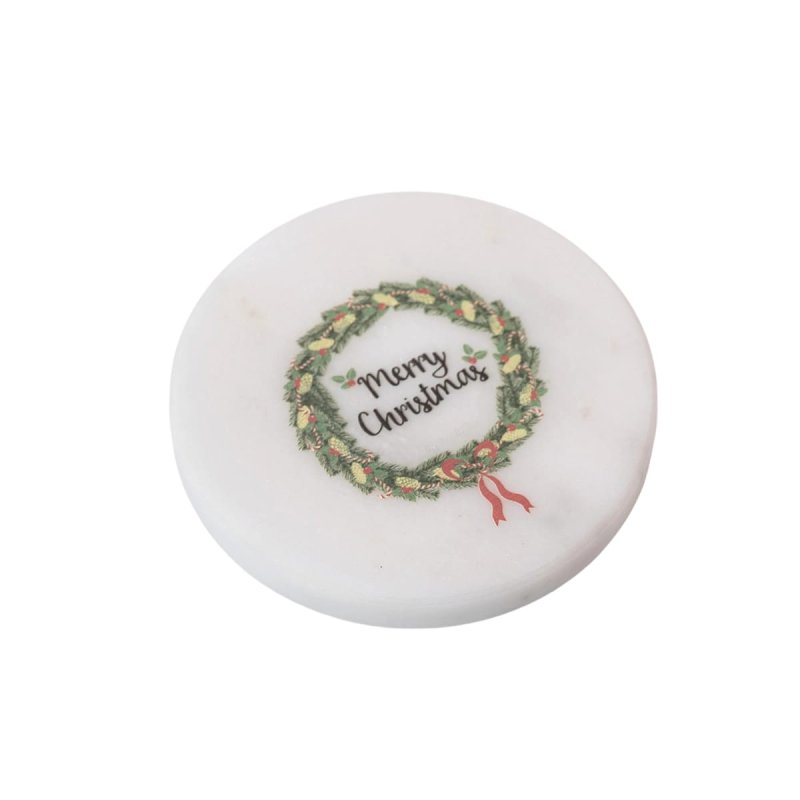 Christmas marble coaster 10cm #EVS270008