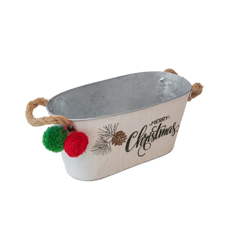 Christmas printing metal bucket #EVS270011