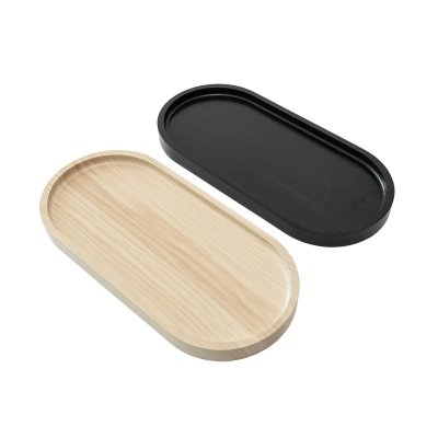 Oval wood veneer tray EVS190001