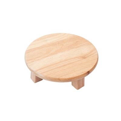 Rubber wood tray with foot EVS190022
