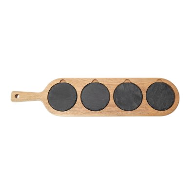 Rubber wood and slate cutting board EVS170049