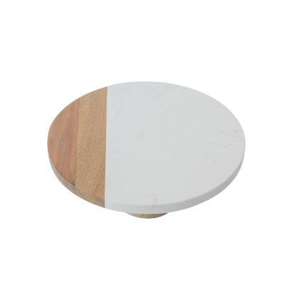 Marble and acacia wood tray EVS190024