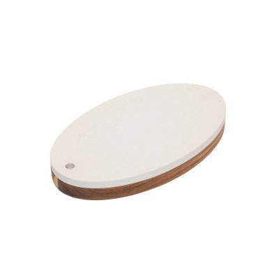 Marble and acacia wood cutting board with utensils EVS180007