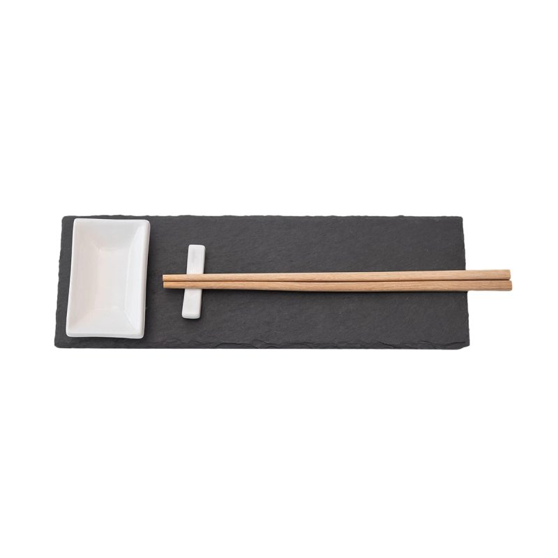 Slate cutting board with utensils 30cm #EVS180001