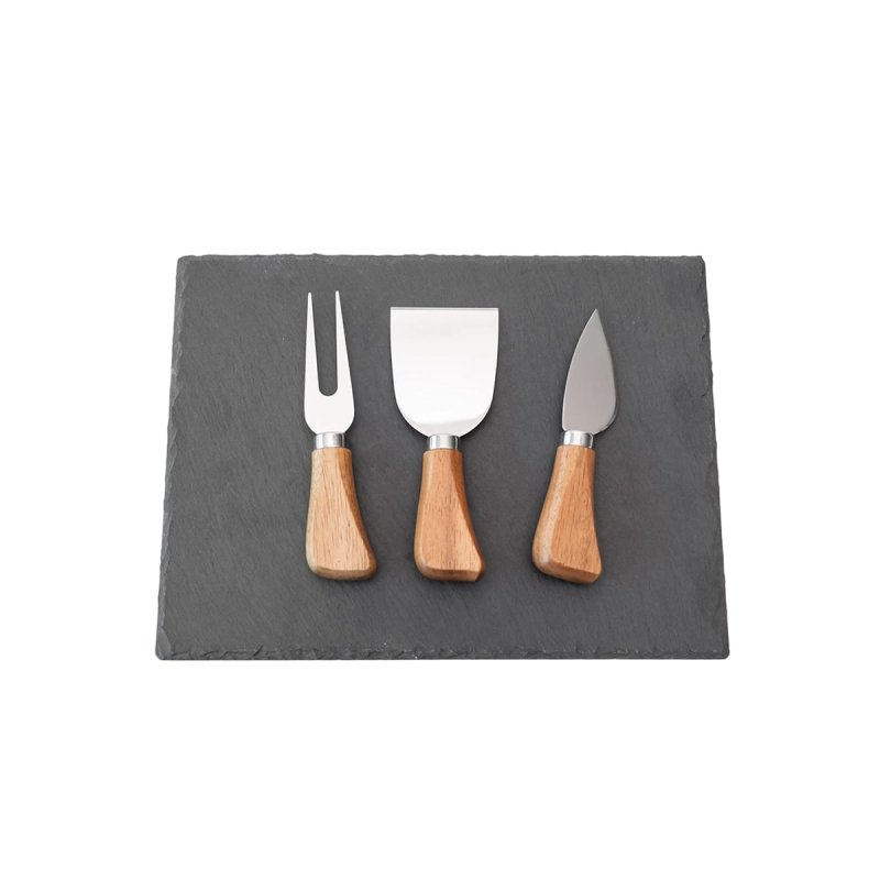 Slate cutting board with utensils 24cm #EVS180002