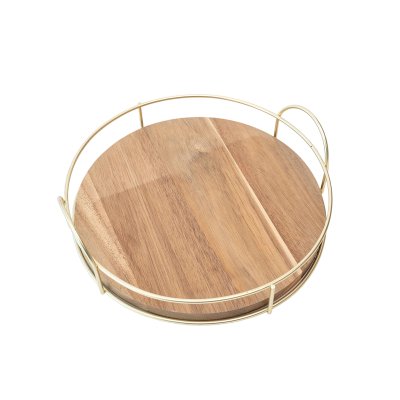 Acacia wood and SS tray EVS190015