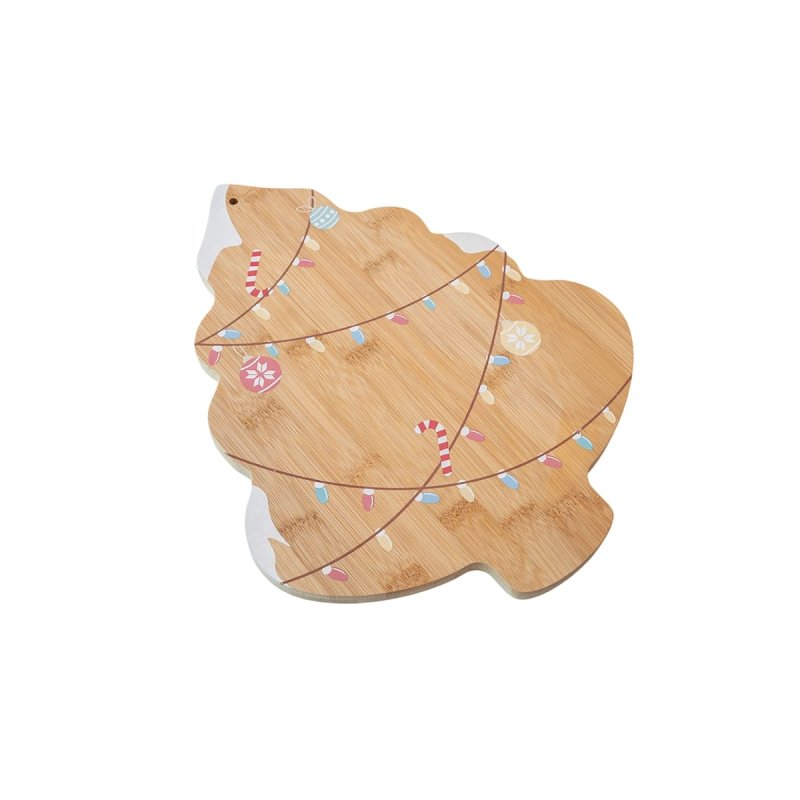 Christmas bamboo and marble tray 31.5cm #EVS270001