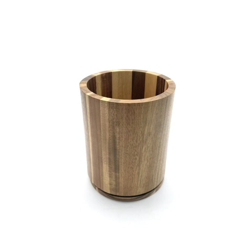 Acacia wood rotating cutlery organization 19cm #EVS160002
