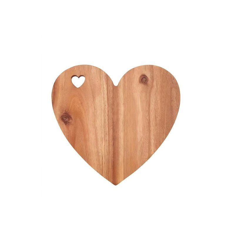Heart shaped acacia wood cutting board #EVS170104