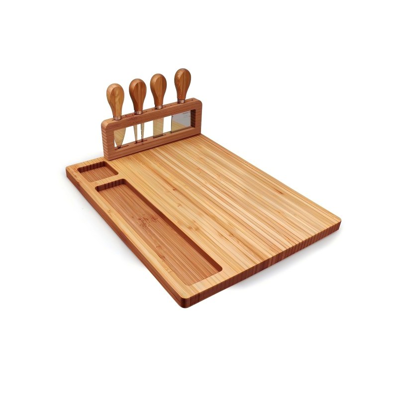 Bamboo cutting board with utensils #EVS170116