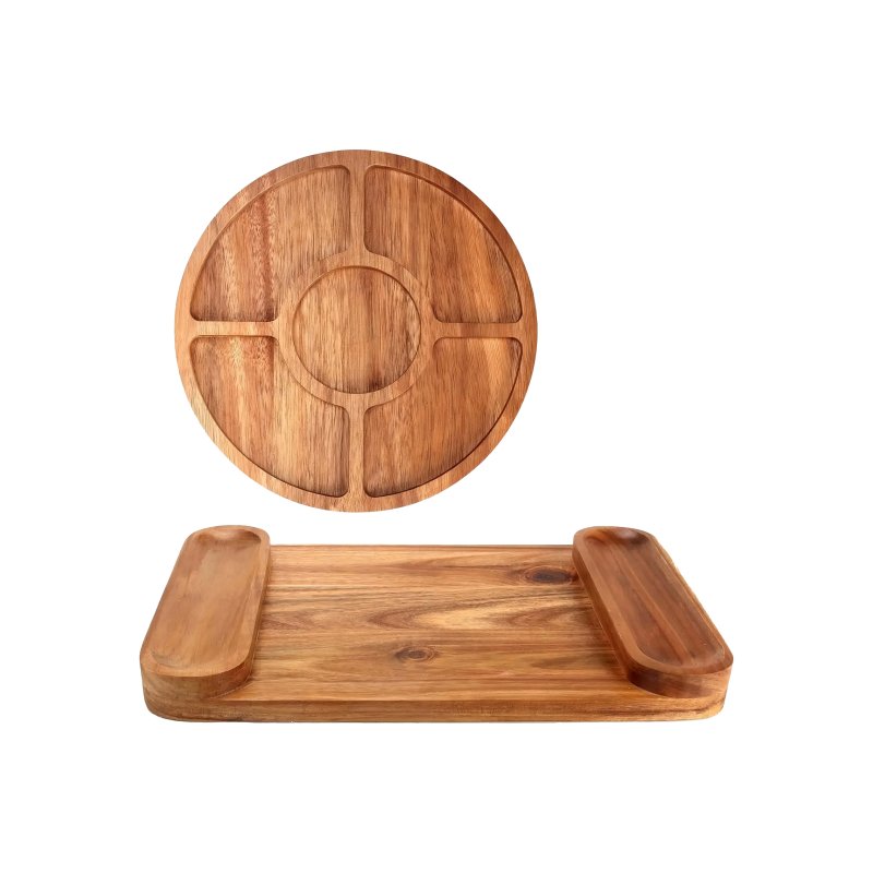 Acacia wood cutting board with utensils #EVS170121