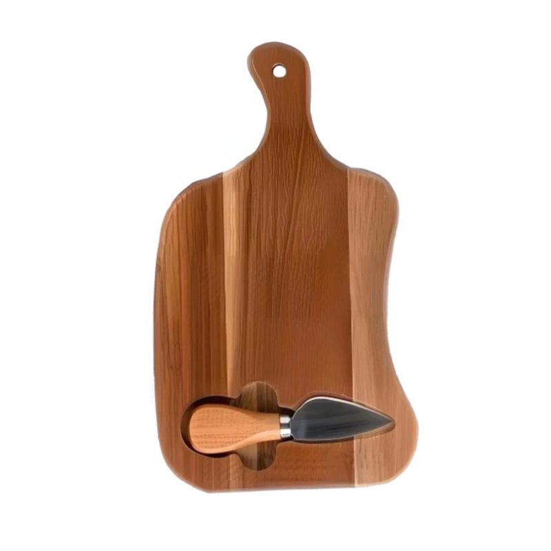 Acacia wood cutting board with utensils #EVS170124