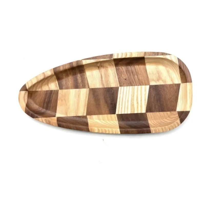 Acacia wood & Toon wood Plate 26cm #EVS190043