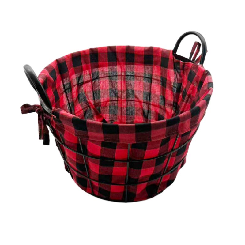 Christmas buffalo Plaid Wire Storage Basket #EVS270052