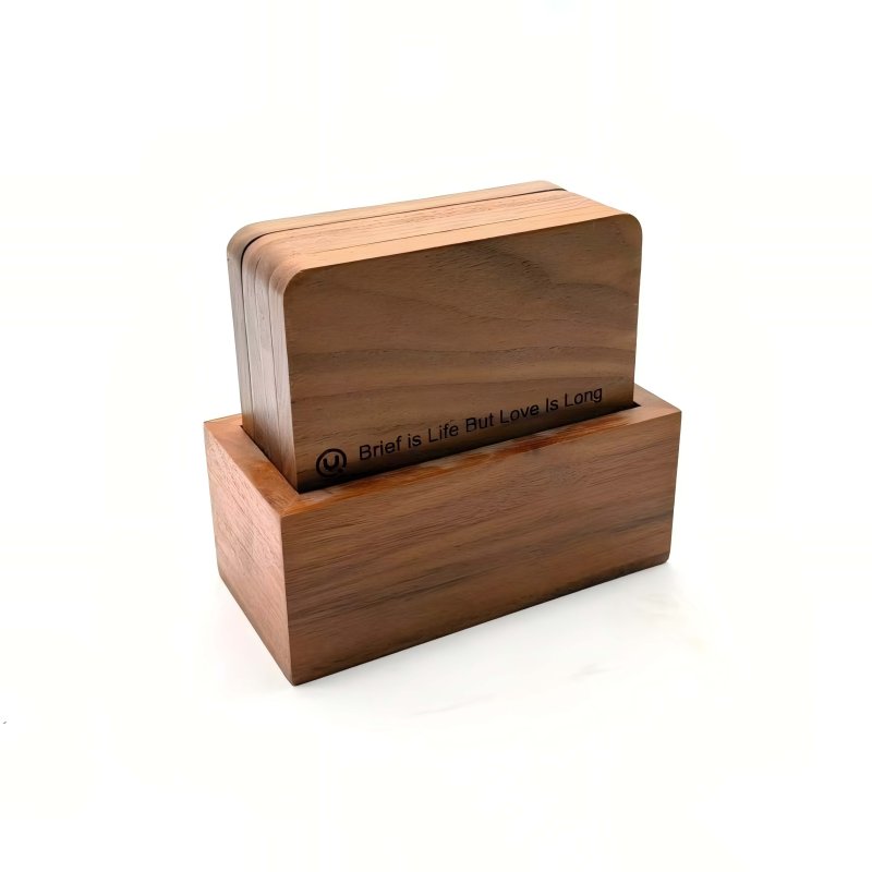  Acacia wood coaster 10cm #EVS400028