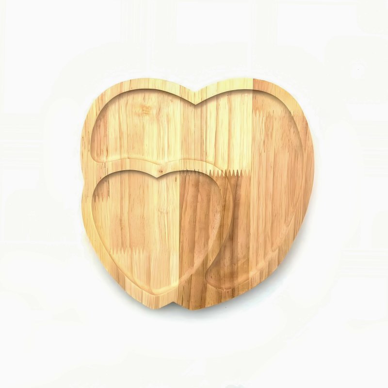 Heart shaped rubberwood coaster 9cm #EVS400031