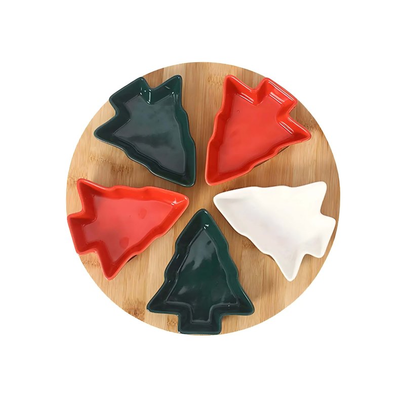 Christmas bamboo and ceramic tray #EVS270037