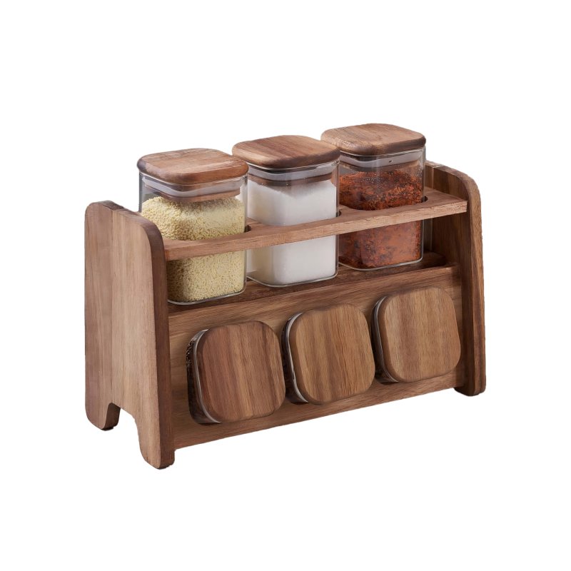 Glass seasoning bottle set #EVS130034