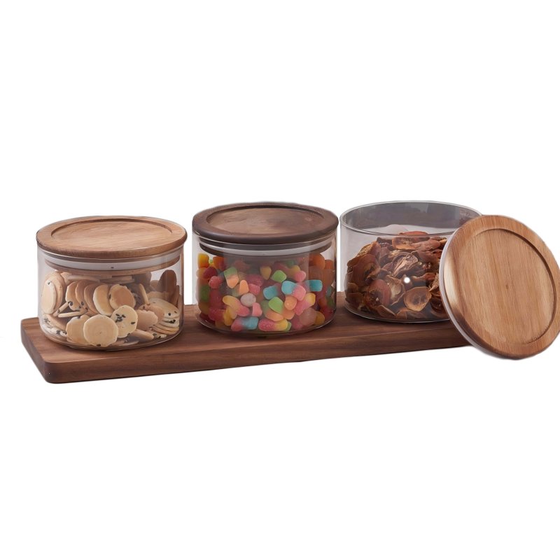 Glass seasoning bottle set #EVS130024
