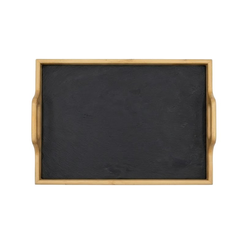 Round Marble and Acacia Wood Serving Tray for Charcuterie Breakfast Home Table Decor 